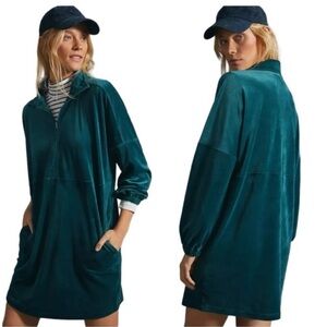 Anthropologie Teal Mini Dress